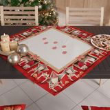 PETTI Artigiani Italiani - Kersttafelloper, tafelloper voor Kerstmis, tafelloper 90 x 90 cm, elfenmiddenstuk, 100% Made in Italy
