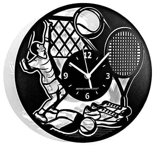 Instant Karma Clocks Wandklok tennisspeler racket cadeau-idee