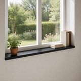 vidaXL - Raamprofielen - 2 stuks - Zwart - 160 x 40 x 2 cm - Massief beukenhout
