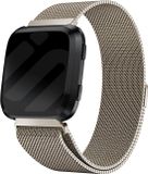 Strap-it Milanees Smartwatch bandje - Geschikt voor Fitbit Versa / Versa 2 - Champagne - Maat L