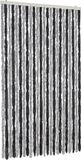 vidaXL Vliegengordijn Chenille Grijs en Zwart 100x200 cm