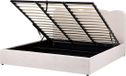 Beliani NANTERRE - Bed met opbergruimte - Lichtbeige - 180 x 200 cm - Stof