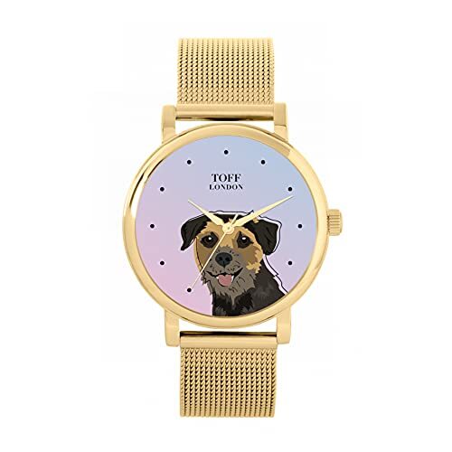 Toff London Border Terrier Hoofd Hondenhorloge