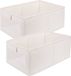 Goodivery Boîtes de rangement avec fenêtre de visualisation - 2 pièces - Tissu - 40x27x17 cm