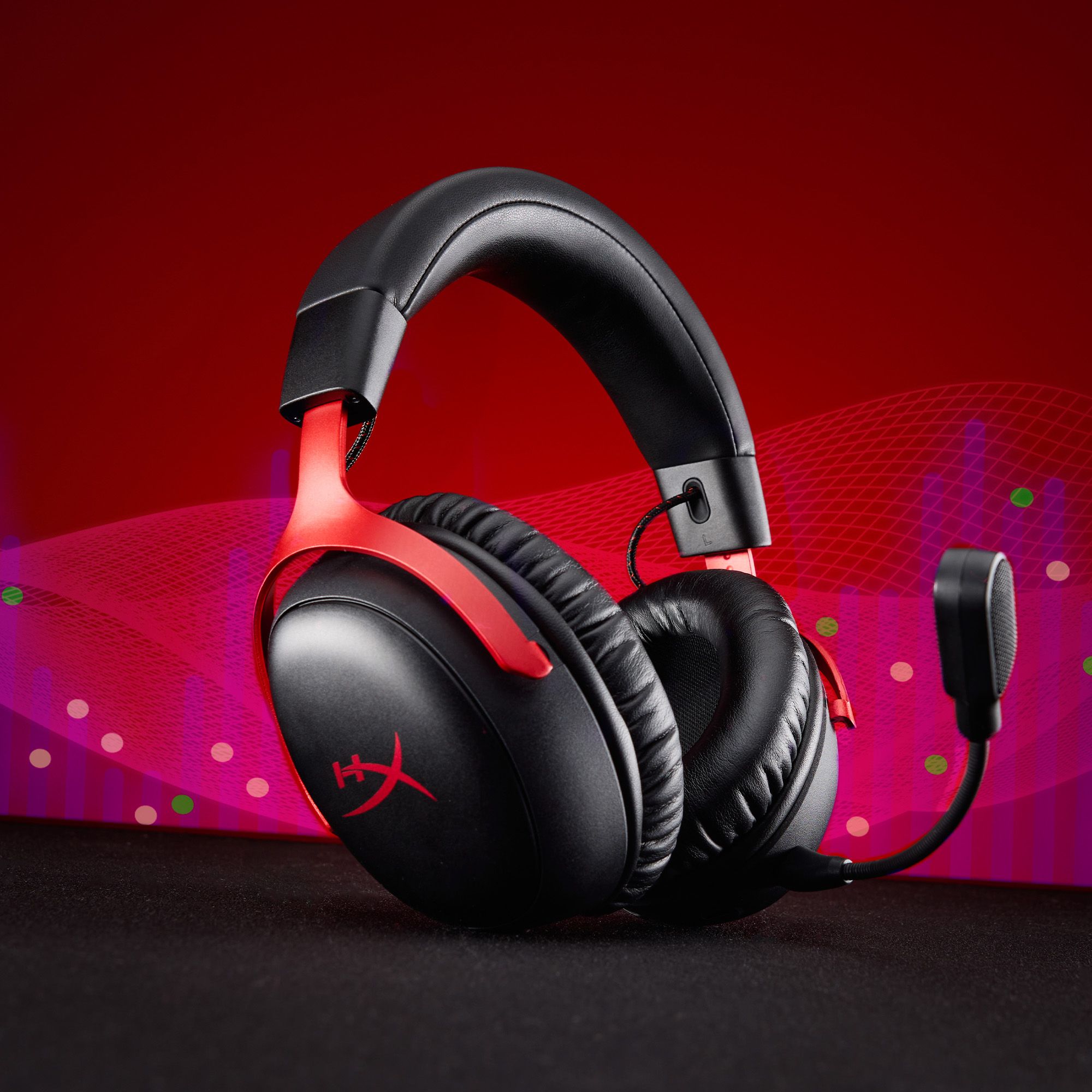 HyperX Cloud III S Wireless Gaming Headset - Black/Red - Wireless, Bluetooth, 120hr Battery