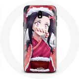 Maniacase Hoesje voor Samsung Galaxy J3 2017 Anime Demon Slayer Kamado Nezuko Eerste Kerstdag 2023
