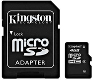 Kingston 4GB microSDHC - Class 4 - Incl. SD Adapter