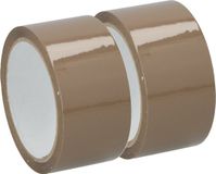 Kinzo Verpakkingstape - 2x - bruin - 48mm x 50m