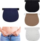 ZenithVibe 4 stuks verstelbare broekverlenging met knoop en verlenggesp - elastische broekriem voor mannen en vrouwen