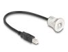 Delock 88182 USB-kabel USB 2.0 USB-B male, USB-B female 0.30 m Zwart, Zilver