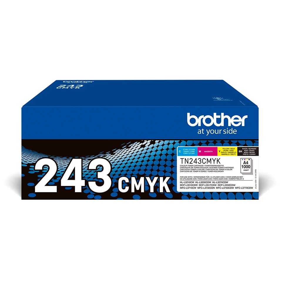 Brother TN-243CMYK Toner Cartridge - Black, Cyan, Magenta, Yellow - Original