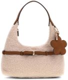 GUESS Taylor Mini Hobo Sac bandoulière Crème Blanc / Cognac