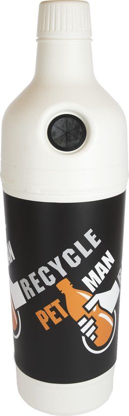 Knapzak Kunststof afvalbak PETman 210 liter wit - Rechthoekig