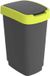 Rotho Poubelle à bascule Twist 25L Noir/Citron vert