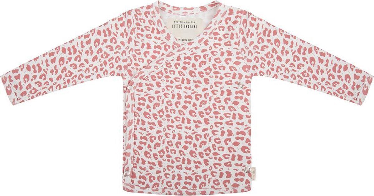 Little Indians longsleeve Leopard meisjes katoen roze/wit