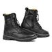 SHIMA Thomas Lady Motorschoenen voor dames, versterkte leren motorschoenen met ritssluiting aan de zijkant, enkelsteun, antislipzool, zwart 41