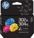 HP cartouches couleur 302XL/304XL pour DeskJet, OfficeJet, ENVY