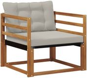 vidaXL - Buiten - bank - set - Massief - Acaciahout - en - Textilene - Naturel