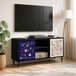 Maison Exclusive meuble TV MAINZ, 102 x 33 x 51 cm, noir, aspect chêne