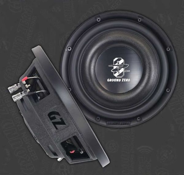 Ground Zero GZRW 25-D2 flat - Subwoofer - 10" - 600 Watt RMS