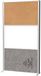 MAULconnecto scheidingswand 100 x 182 cm - akoestisch - standvoet - zilver