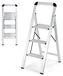 Aluminium trap, 3 treden, opklapbaar, belastbaar tot 150 kg, antislip