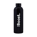 NovaBoost - Thermosfles 500 ml - Geïsoleerde fles - 12/24 uur warm houden - Roestvrij staal - Dubbelwandig - Beige (Glossy Black)