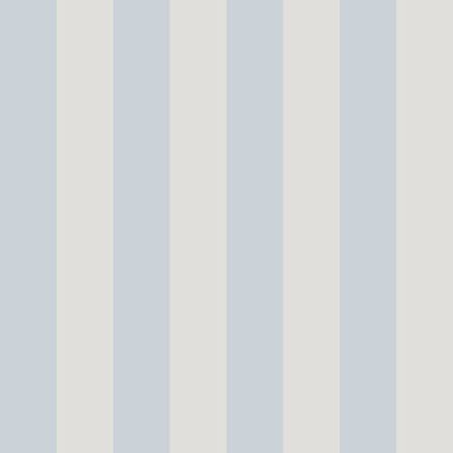 Galerie Galerie SY33916 Simply Stripes 3 effen gestreept behang, blauw/crème, 10 m x 52,8 cm