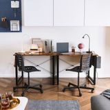 Ibenzoa® Compacte en Functionele Computertafel met Handige Opslagoplossingen voor Thuis en Kantoor