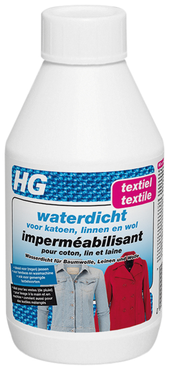 HG Waterdicht voor katoen, linnen, wol en gemengde textielsoorten