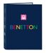 Safta Benetton Damero Ringband met 4 ringen, Donkerblauw