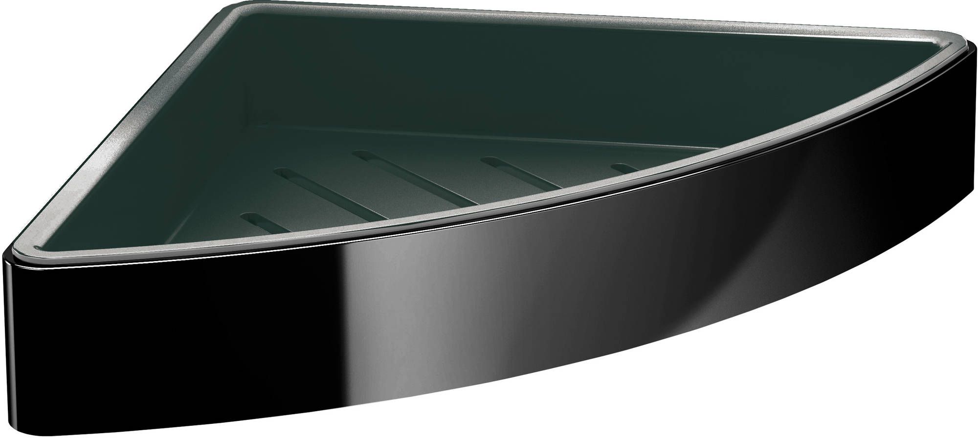 Emco Loft Hoekzeephouder met inzet Zwart - 17 x 17 cm