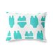 BonaMaison Turkoois-Wit Decoratieve Kussensloop, Kussenhoezen Bank, Decoratieve Kussenhoesjes, Kussensloop; Sofa, Slaapkamer, Kantoor, Auto 45x60 Cm - Ontworpen en vervaardigd in Turkije
