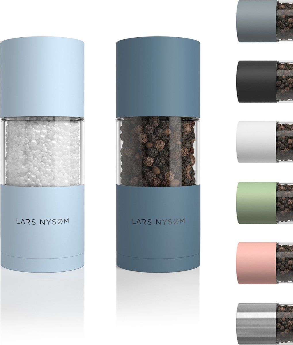LARS NYSØM Sjæl Zout- en pepermolen set - Blue Stone/Baby Blue