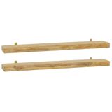 VidaXL Wandschappen 2 st 90x15x4 cm massief teakhout
