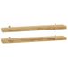 VidaXL Wandschappen 2 st 90x15x4 cm massief teakhout