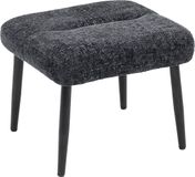 HOMCOM Kruk - Voetenbankje - Stof - Donkergrijs - 45x41x38 cm
