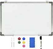 vidaXL Whiteboard magnetisch 60x40 cm staal wit