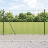 vidaXL Euro-hek met betonnen voetstuk 10 x 1,4 m PVC-coated staal mesh