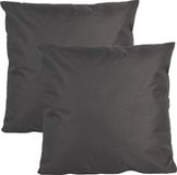 Anna's Collection Sierkussens Buiten 2x Antraciet 45x45cm Polyester