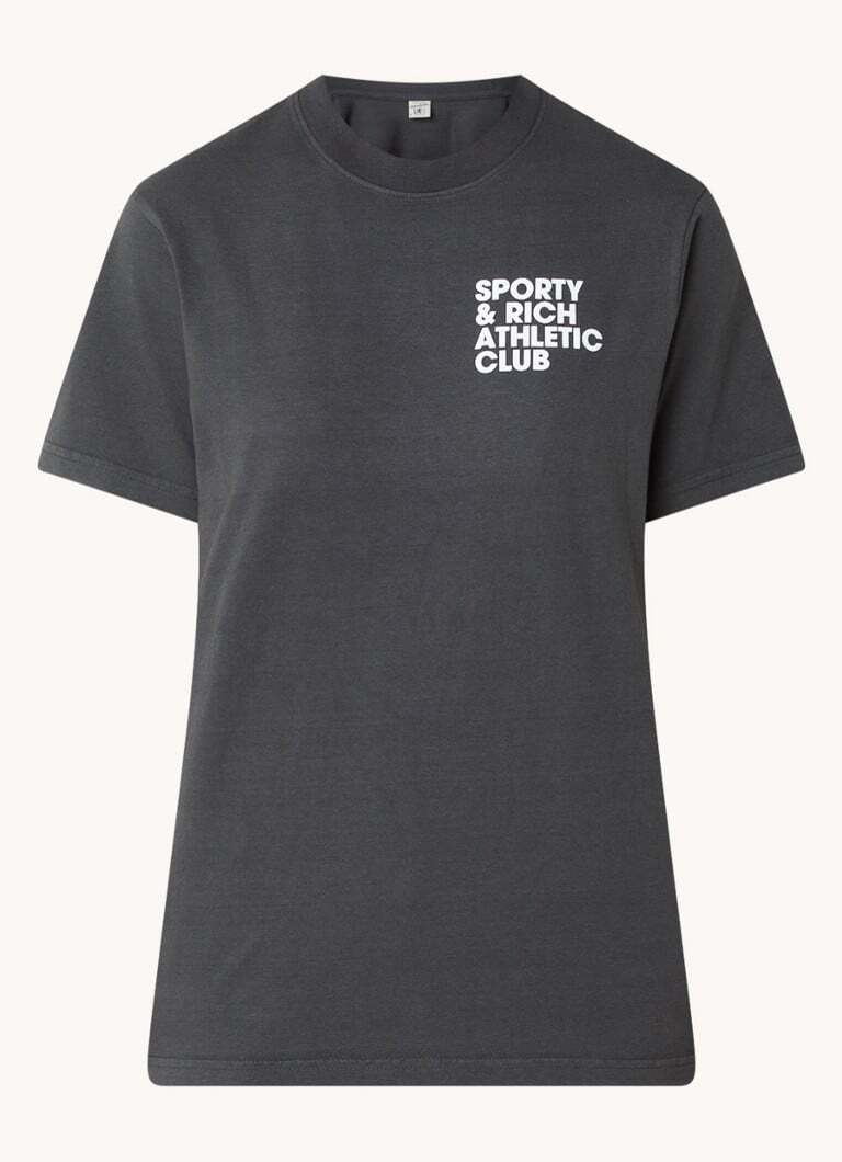 Sporty & Rich Sporty & Rich Exercise Often T-shirt met logo- en backprint
