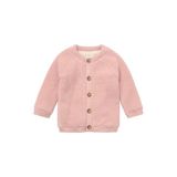 Noppies baby katoenen gebreid vest - roze