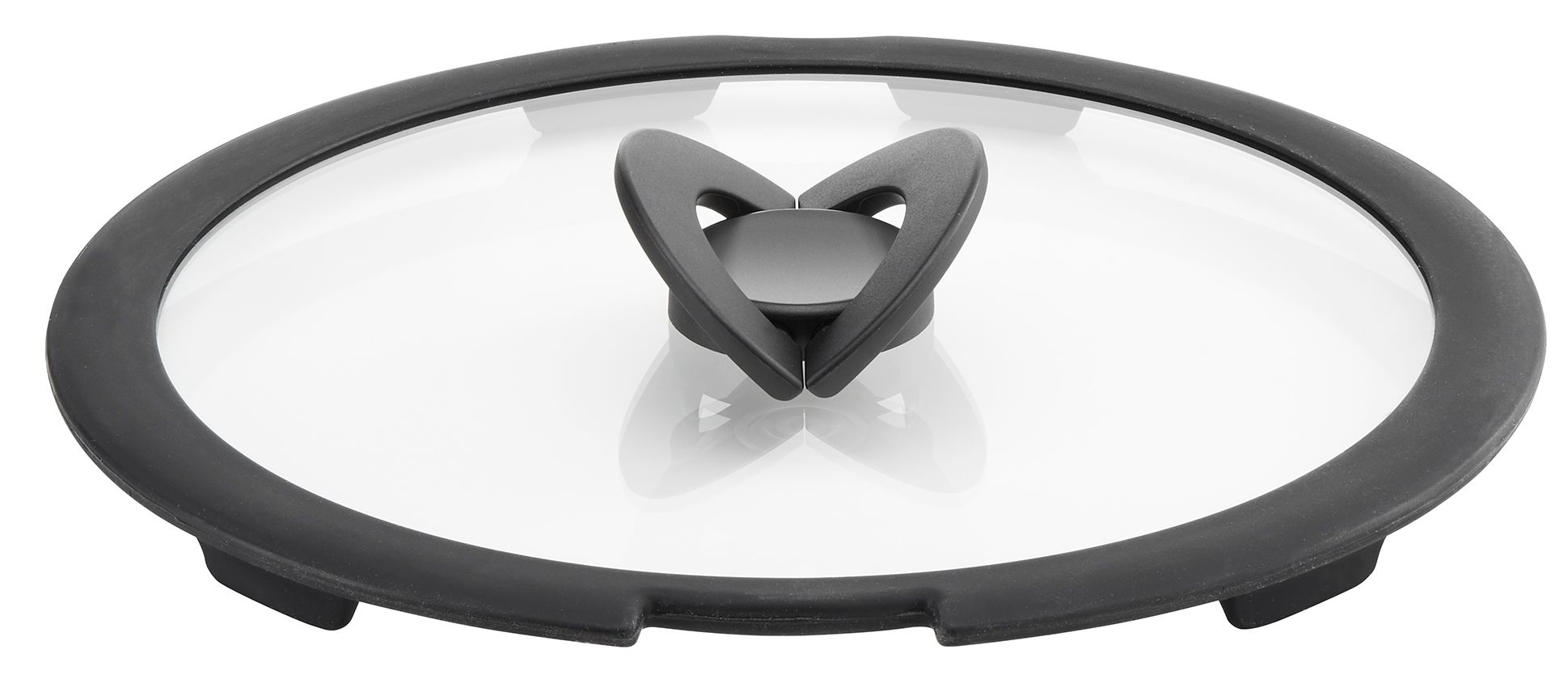 Lagostina 010244060124 - Deksel - 240 mm - Rond - Zwart, Transparant