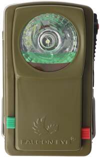 ACCUCELL LED BW signaalzaklamp olijfgroen, met extra filterschijven rood, groen, met batterij