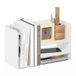 Furinno HERMITE Bureau-organizers en accessoires met archiefhouder, kantoororganisatie, bureaublad, boekenplank, voor kantoorbenodigdheden, kantoorbureauaccessoires, wit