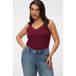 VERO MODA CURVE Plus Size top - donkerrood