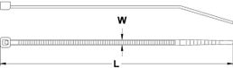 TRU COMPONENTS 1592896 TC-CVR300SW203 Kabelbinder 300 mm 4.80 mm Zwart UV-gestabiliseerd 100 stuk(s)