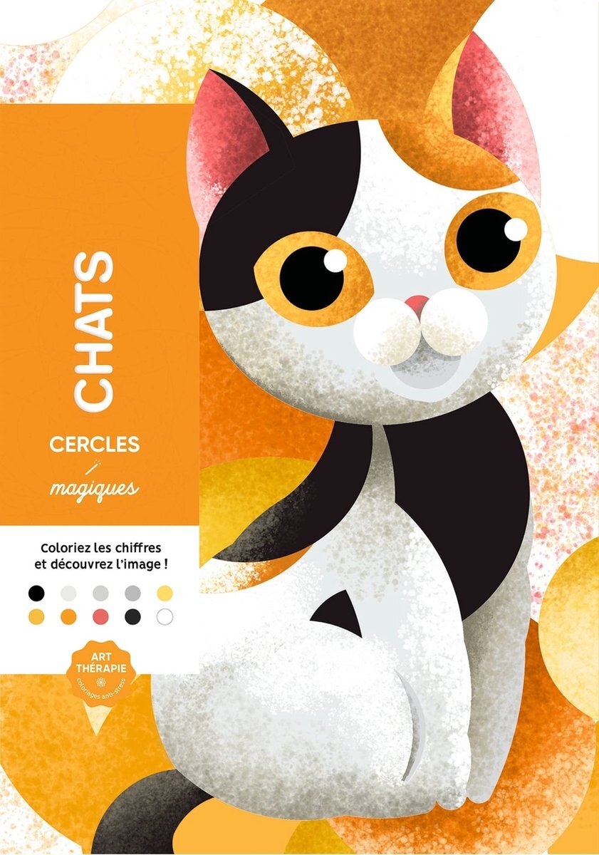 hachette heroes Disney Chats Cercles Magiques - Kleuren op nummer Kleurboek voor volwassenen