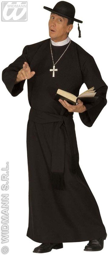 Widmann Monnik & Pater & Priester Kostuum Overtuigende Priester Don Camillo XL Kostuum Man Large Carnaval kostuum Verkleedkleding