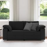 vidaXL Loveseat Zwart Stof 180 cm